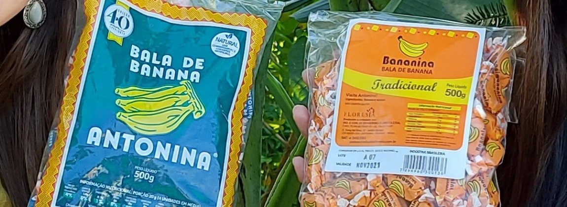 Balas de banana Antonina e Bananina